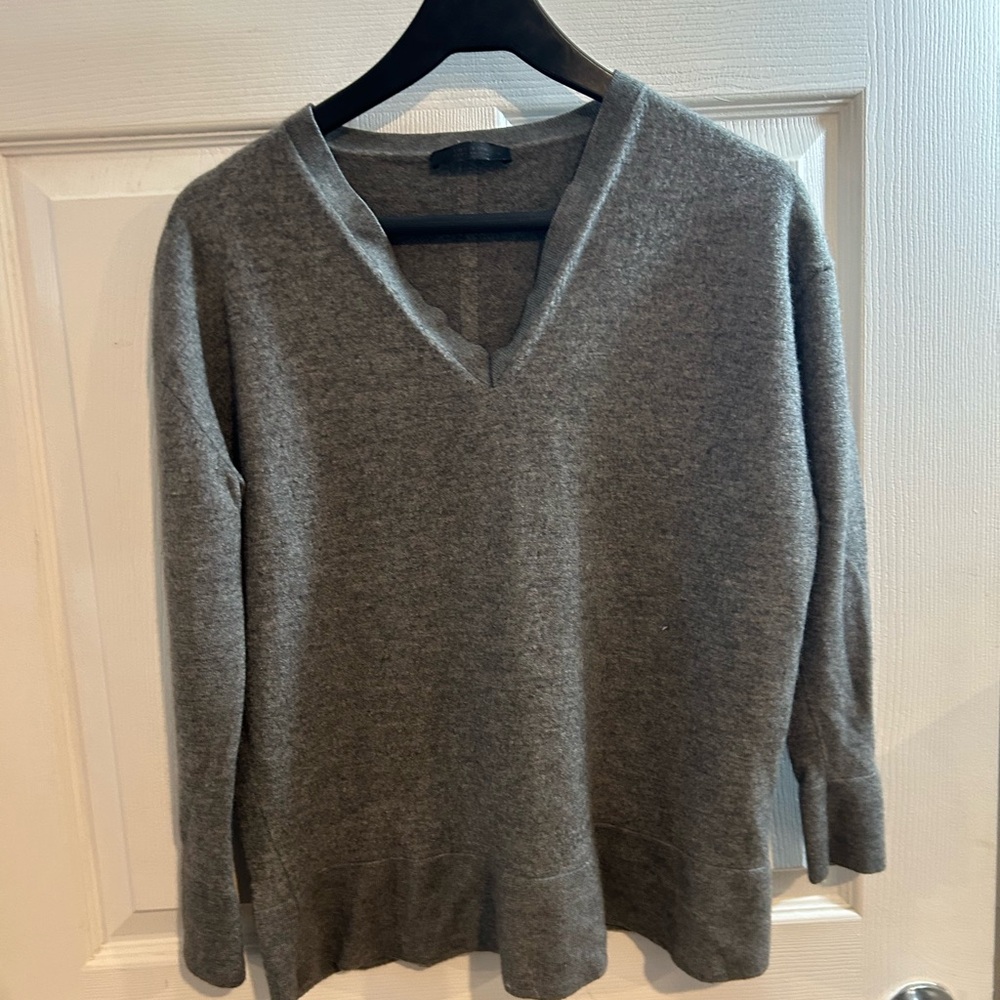 The Row Charcoal V-Neck Sweater‎